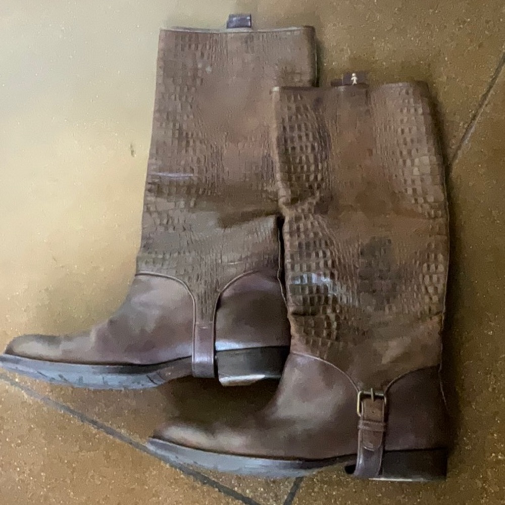 Henry Beguelin Brown Leather Women's Boots